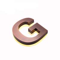 customized 3D decorative metal letters with LED lights on outer wall