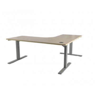 school desk electric height adjustable desk in office with round corner