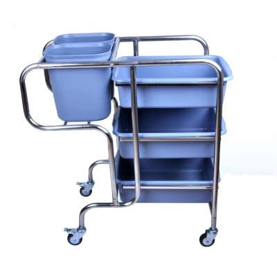 Custom Made Stainless Steel Trolley product with High Quality Plastic Drum